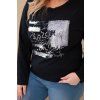 Dámské tričko Plus Size ART31016 (Velikost UNI, Barva Šedá)