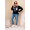 Dámské tričko Plus Size ART31016 (Velikost UNI, Barva Šedá)