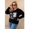Dámské tričko Plus Size ART31016 (Velikost UNI, Barva Šedá)