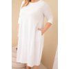 Dámské šaty Plus Size ART21159 (Velikost UNI, Barva Bílá)