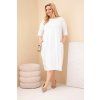 Dámské šaty Plus Size ART21159 (Velikost UNI, Barva Bílá)