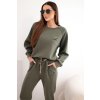 Dámská souprava z viskózy s mikinou a kalhotami (Velikost UNI, Barva Zelená)