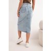 Dámská midi džínová sukně s rozparkem vpředu (Velikost 35)