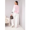 Dámský souprava s oversized mikinou a rovnými kalhotami (Velikost UNI, Barva Růžová - světle)