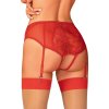 Podvazky Obsessive Dagmarie garter panties (Velikost XL/2XL, Barva Červená)