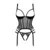 Korzet Obsessive Lanelia corset (Velikost XS/S, Barva Černá)