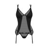 Korzet Obsessive Nesari corset (Velikost XS/S, Barva Černá)