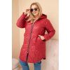 Dámská bunda Plus Size 5343 (Velikost UNI, Barva Bordó)