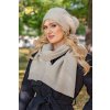 Baret a šála Vivisence 7035Kmpl (Velikost UNI, Barva Šedá)