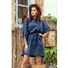 Numoco dámské šaty SOFIA 287-7 (Velikost S/M, Barva Modrá)