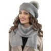 Baret a šála Vivisence 7035Kmpl (Velikost UNI, Barva Šedá)