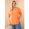 Dámská halenka Plus Size ART8075 (Velikost UNI, Barva Černá)