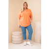 Dámská halenka Plus Size ART8075 (Velikost UNI, Barva Černá)