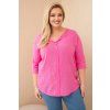 Dámská halenka Plus Size ART8075 (Velikost UNI, Barva Černá)