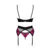 Set Obsessive Rosenty 3-pcs set (Velikost XS/S, Barva Černá)