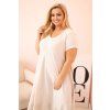 Dámské šaty Plus Size 21682 (Velikost UNI, Barva Smetanová)