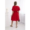 Šaty Žofi s vrstveným výstřihem (Velikost UNI, Barva Červená)