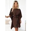 Numoco dámské šaty SOFIA 287-33 (Velikost S/M, Barva Hnědá)