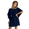 Numoco dámské šaty SOFIA 287-24 (Velikost S/M, Barva Modrá)