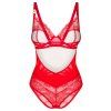 Body Obsessive Aliosa teddy (Velikost 2XL/3XL, Barva Červená)