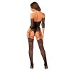 Obsessive G333 bodystocking (Velikost S/L, Barva Černá)