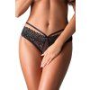 Tanga Obsessive Donarella crotchless panties (Velikost M/L, Barva Černá)