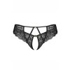 Kalhotky Obsessive Divienne crotchless thong (Velikost S/M, Barva Černá)