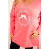 Dámské tričko Plus Size 6960 (Velikost 2XL, Barva Bordó)