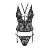 Korzet Obsessive Alessya corset (Velikost XS/S, Barva Černá)