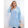 eng pl Plus Size womens double breasted coat with collar blue 38579 3