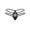 Tanga Obsessive Arrowel panties (Velikost S/M, Barva Černá)