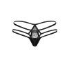 Tanga Obsessive Arrowel panties (Velikost S/M, Barva Černá)