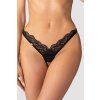 Obsessive Arrowel crotchless thong (Velikost S/M, Barva Černá)