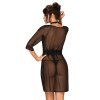 Župan Obsessive Lucita peignoir (Velikost S/M, Barva Černá)