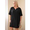 Dámské šaty Plus Size 20059 (Velikost UNI, Barva Tyrkysová)