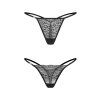 Tanga Obsessive Clara 2-pack thong (Velikost S/M, Barva Černá)