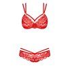 Set Obsessive 860-SET-3 (Velikost S/M, Barva Červená)