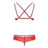 Set Obsessive 860-SET-3 (Velikost S/M, Barva Červená)