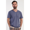 Pánské pyžamo šortky Norbert (Barva Hnědá, Velikost 4XL)