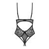 Body Obsessive Blomentis crotchless teddy (Velikost XL/2XL, Barva Černá)