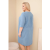Dámské šaty Plus Size ART8106 (Velikost UNI, Barva Modrá)
