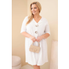Dámské šaty Plus Size ART8106 (Velikost UNI, Barva Modrá)