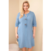 Dámské šaty Plus Size ART8106 (Velikost UNI, Barva Bílá)