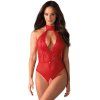 Body Obsessive Dagmarie teddy (Velikost M/L, Barva Červená)