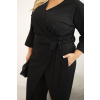 Dámský overal Plus Size 6962 (Velikost 2XL, Barva Černá)