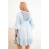 Dámské šaty Plus Size 21597 (Velikost UNI, Barva Modrá)