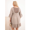 Dámské šaty Plus Size 21597 (Velikost UNI, Barva Modrá)