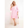Dámské šaty Plus Size 21597 (Velikost UNI, Barva Modrá)