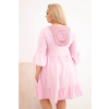 Dámské šaty Plus Size 21597 (Velikost UNI, Barva Modrá)