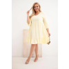 Dámské šaty Plus Size 21597 (Velikost UNI, Barva Modrá)